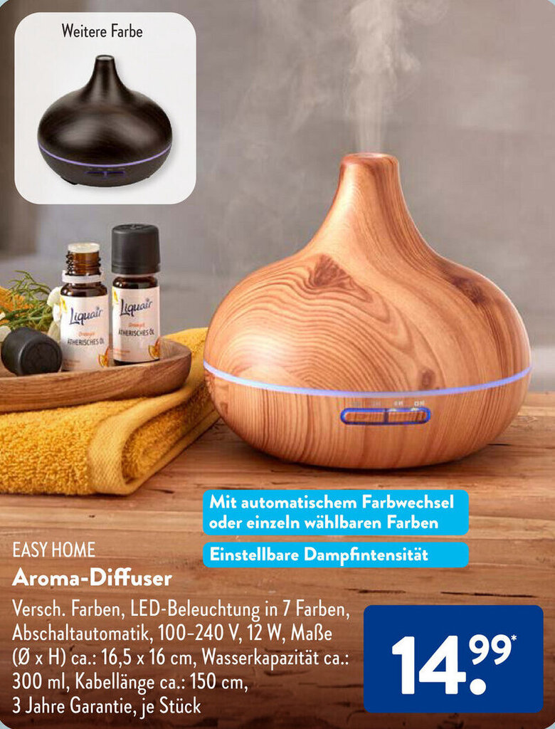 EASY HOME AromaDiffuser Angebot bei Aldi Süd