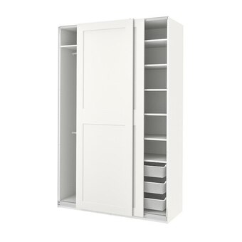 IKEA Pax / grimo kleiderschrank weiß/weiß 150x66x236 cm Angebot