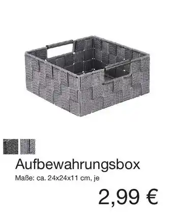 KiK Aufbewahrungsbox 24 x 24 x 11 cm, je Angebot