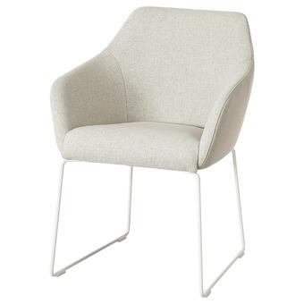 IKEA Tossberg stuhl metall weiß/gunnared beige metall weiß/gunnared beige Angebot