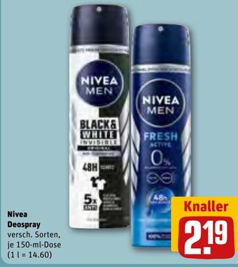 REWE Nivea Deospray versch. Sorten, je 150-ml-Dose Angebot