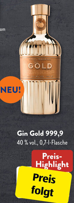 Aldi Süd Gin Gold 999,9 Angebot