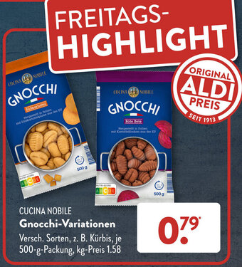 Aldi Süd CUCINA NOBILE Gnocchi-Variationen 500 g Packung Angebot