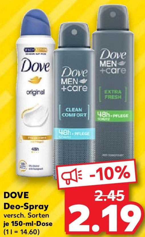 DOVE DeoSpray 150 ml Dose Angebot bei Kaufland