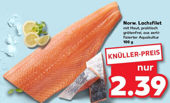 Kaufland Norw. Lachsfilet 100 g Angebot