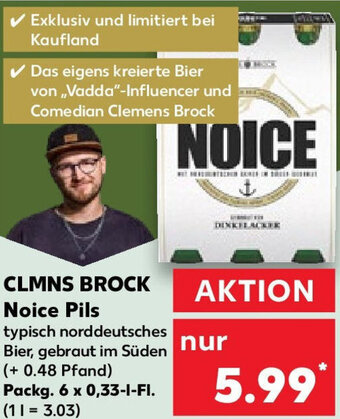 Kaufland CLMNS BROCK Noice Pils Packg. 6x0,33 L-Fl. Angebot