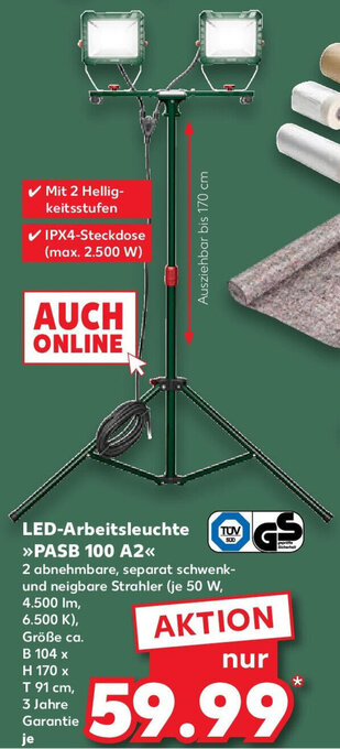 Kaufland Parkside LED-Arbeitsleuchte PASB 100 A2 Angebot