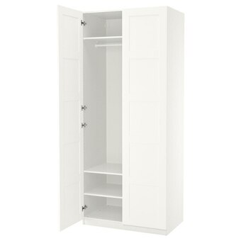IKEA Pax / bergsbo kleiderschrank weiß/weiß 100x60x236 cm Angebot