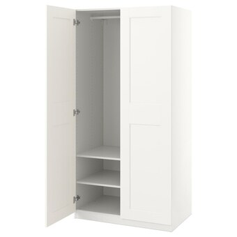 IKEA Pax / grimo kleiderschrank weiß/weiß 100x60x201 cm Angebot