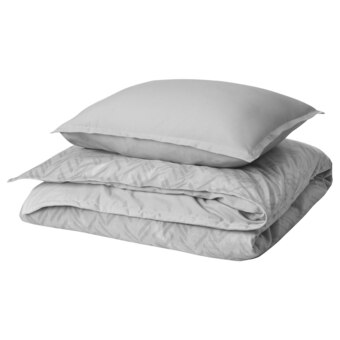 IKEA Nålginst bettwäsche-set, 2-teilig grau 155x220/80x80 cm Angebot