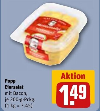 REWE Popp Eiersalat mit Bacon, 200g Angebot