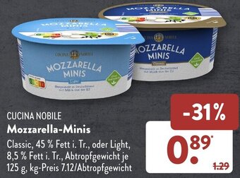 Aldi Süd CUCINA NOBILE Mozzarella-Minis Angebot