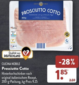 Aldi Süd CUCINA NOBILE Prosciutto Cotto 200 g Packung Angebot