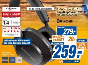 expert Octomedia Bowers & Wilkins Bügelkopfhörer PX7 S2 Angebot