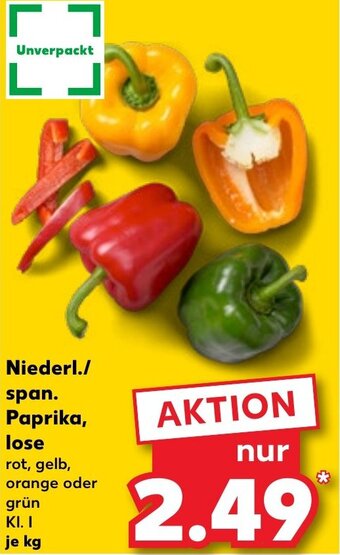 Kaufland Niederl./ span. Paprika, lose Angebot