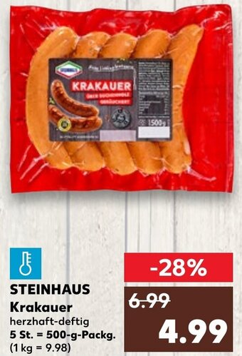 Kaufland STEINHAUS Krakauer 500 g Packg. Angebot