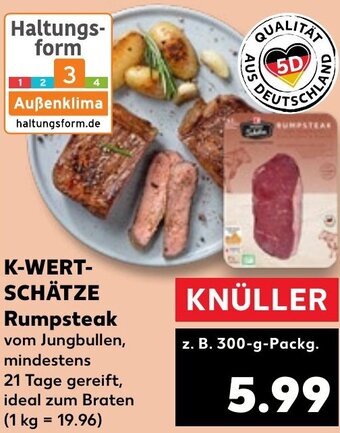Kaufland K-WERTSCHÄTZE Rumpsteak 300 g Packg. Angebot