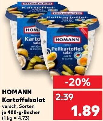 Kaufland HOMANN Kartoffelsalat 400 g Becher Angebot