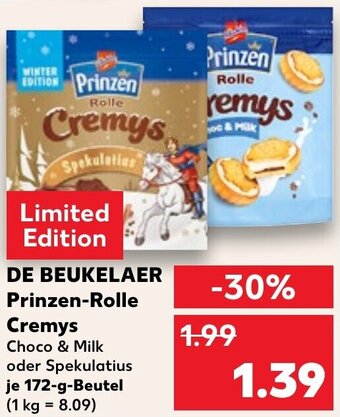 Kaufland DE BEUKELAER Prinzen-Rolle Cremys 172 g Beutel Angebot