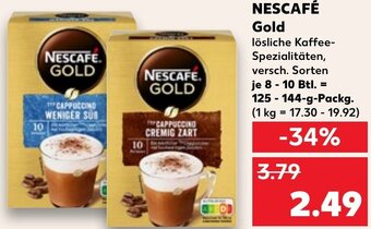 Kaufland NESCAFÉ Gold 125-144 g Packg. Angebot
