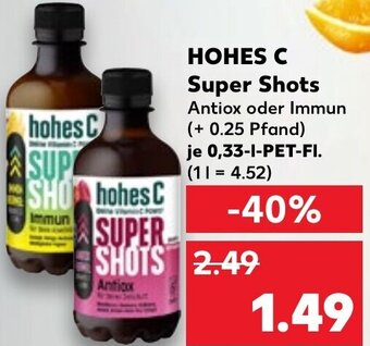 Kaufland HOHES C Super Shots 0,33 L-PET-Fl. Angebot