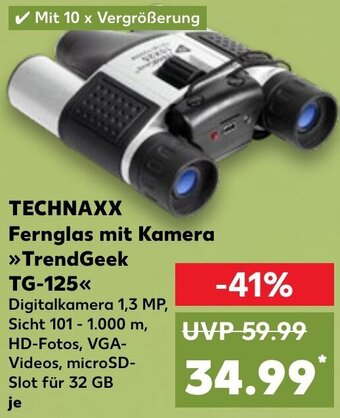 Kaufland TECHNAXX Fernglas mit Kamera TrendGeek TG-125 Angebot