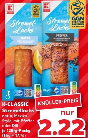 Kaufland K-CLASSIC Stremellachs 125 g Packg. Angebot