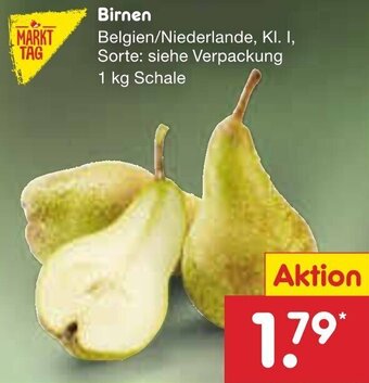 Netto Marken-Discount Birnen 1 kg Schale Angebot