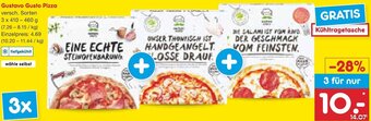 Netto Marken-Discount Gustavo Gusto Pizza 3 x 410-460 g Angebot