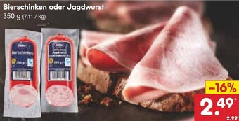 Netto Marken-Discount Bierschinken oder Jagdwurst 350 g Angebot