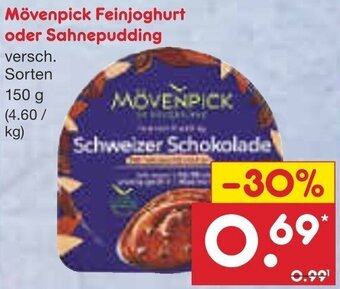 Netto Marken-Discount Mövenpick Feinjoghurt oder Sahnepudding 150 g Angebot