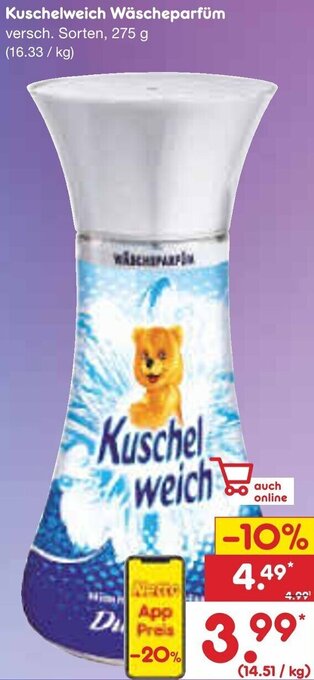 Netto Marken-Discount Kuschelweich Wäscheparfüm 275 g Angebot