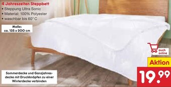 Netto Marken-Discount 4 Jahreszeiten Steppbett Angebot