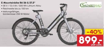 Netto Marken-Discount Sachsenrad E-Mountainbike R6 26 & 27,5" Angebot