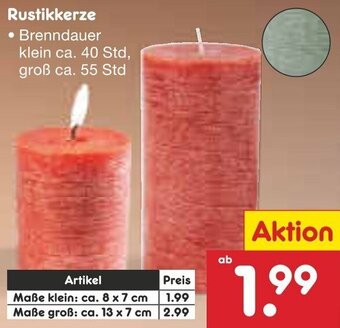 Netto Marken-Discount Rustikkerze Angebot