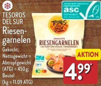 Aldi Nord TESOROS DEL SUR Riesengarnelen Angebot