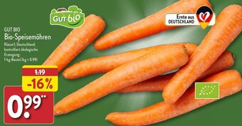 Aldi Nord GUT BIO Bio-Speisemöhren 1 kg Beutel Angebot