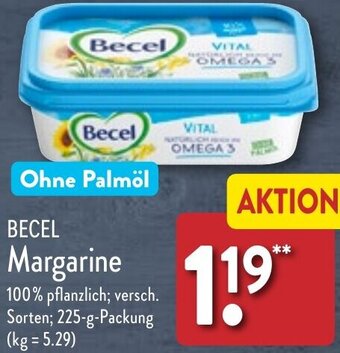 Aldi Nord BECEL Margarine 225 g Packung Angebot