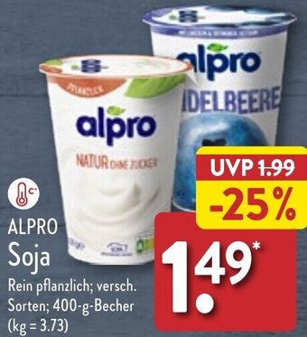 Aldi Nord ALPRO Soja 400 g Becher Angebot