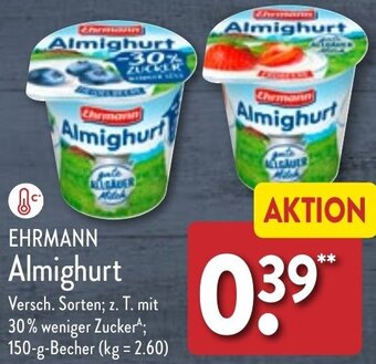 Aldi Nord EHRMANN Almighurt 150 g Becher Angebot