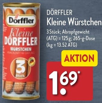 Aldi Nord DÖRFFLER Kleine Würstchen 265 g Dose Angebot