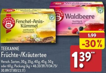 Aldi Nord TEEKANNE Früchte-/Kräutertee Angebot