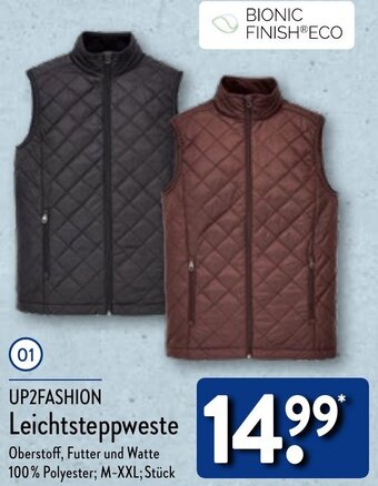 Aldi Nord UP2FASHION Leichtsteppweste Angebot