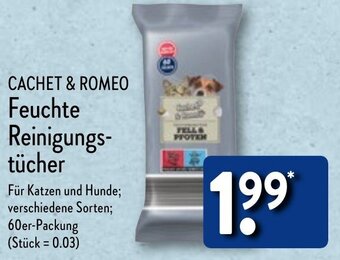 Aldi Nord CACHET & ROMEO Feuchte Reinigungstücher Angebot