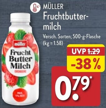 Aldi Nord MÜLLER Fruchtbuttermilch 500 g Flasche Angebot