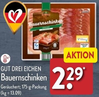 Aldi Nord GUT DREI EICHEN Bauernschinken 175 g Packung Angebot