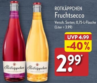 Aldi Nord ROTKÄPPCHEN Fruchtsecco 0,75 L Flasche Angebot