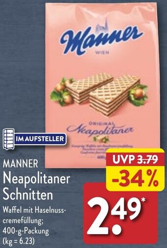 Aldi Nord MANNER Neapolitaner Schnitten 400 g Packung Angebot