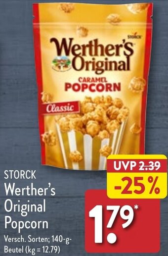 Aldi Nord STORCK Werther's Original Popcorn 140 g Beutel Angebot