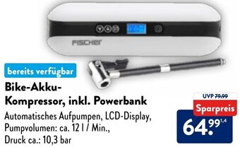 Aldi Nord Fischer Bike-Akku Kompressor, inkl. Powerbank Angebot